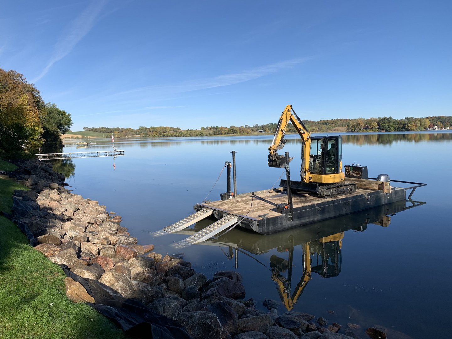 Shoreline restoration on Minnesota lake