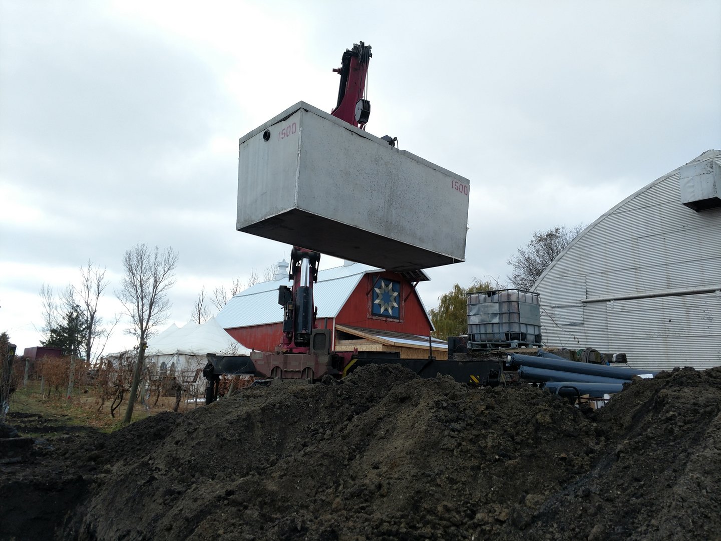 Septic system installation